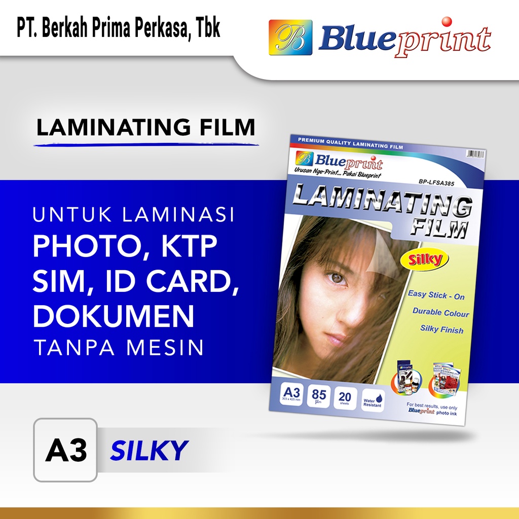 

Kertas Laminating Silky Film/ Laminating Silky Film Paper BLUEPRINT A3