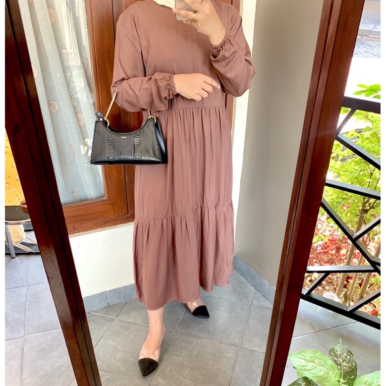 SABRINA MIDI DRESS RAYON REMPEL // DRESS RAYON NON BUSUI