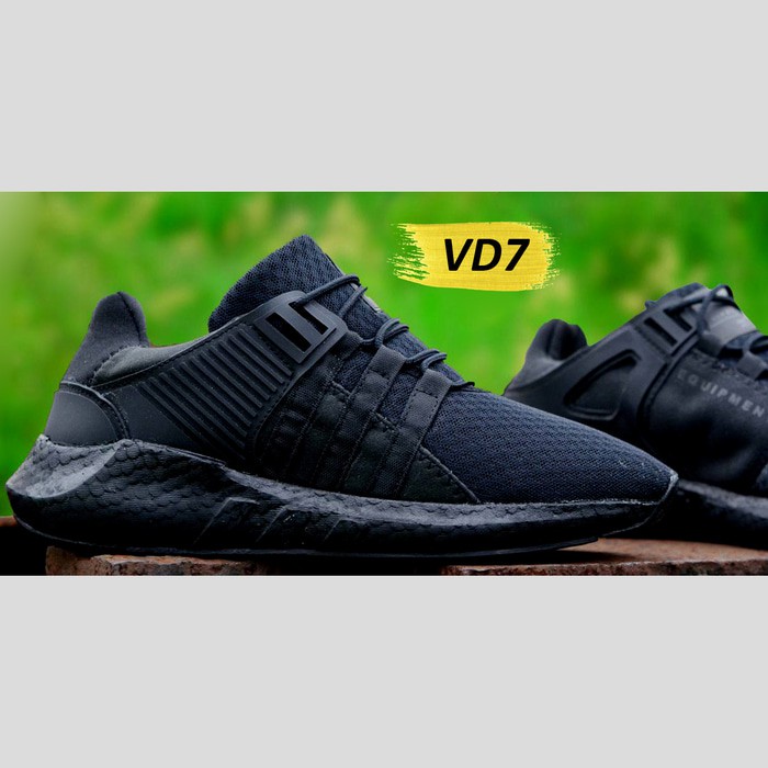 SEPATU PRIA ADIDAS EQT FULL BLACK HITAM