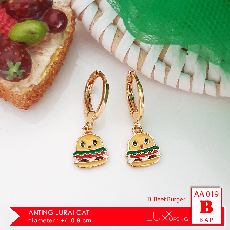 AA 019 Anting Anak Cetik Model Hamburger Replika Perhiasan Xuping Anak Luxx Xuping