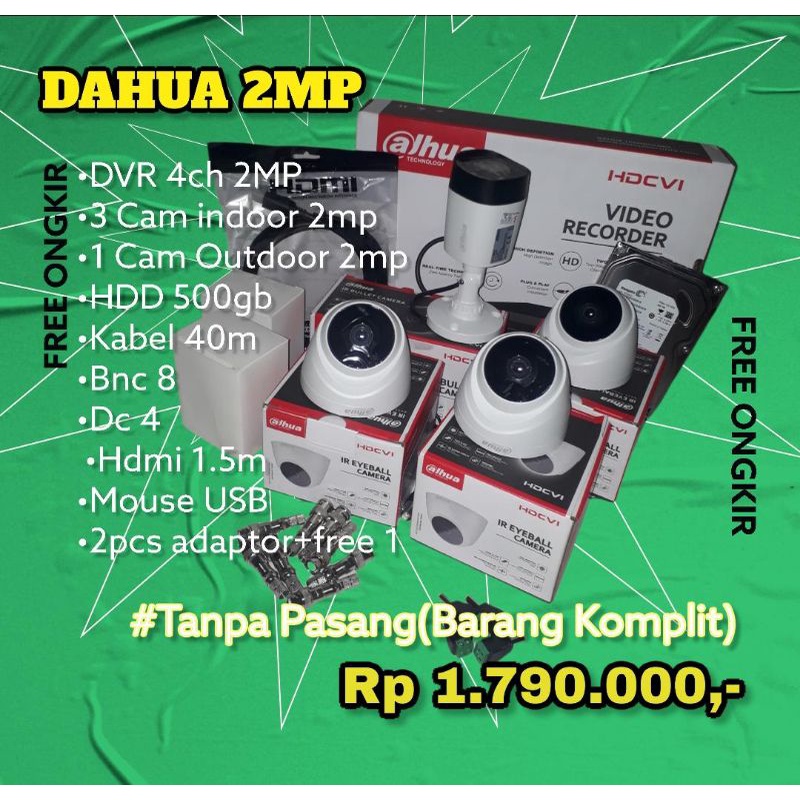 promo paket kamera cctv 4 kamera GARANSI resmi