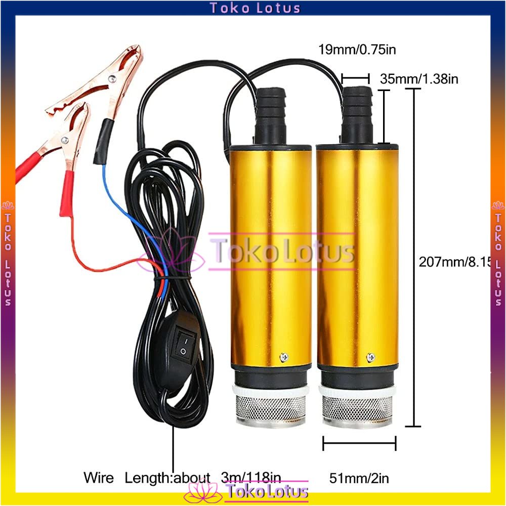 Solar Air Submersible Pompa Minyak Celup Air Mini Kecilmp Mini Oli Portable 12V / 24V Diesel Pumpberkualitas