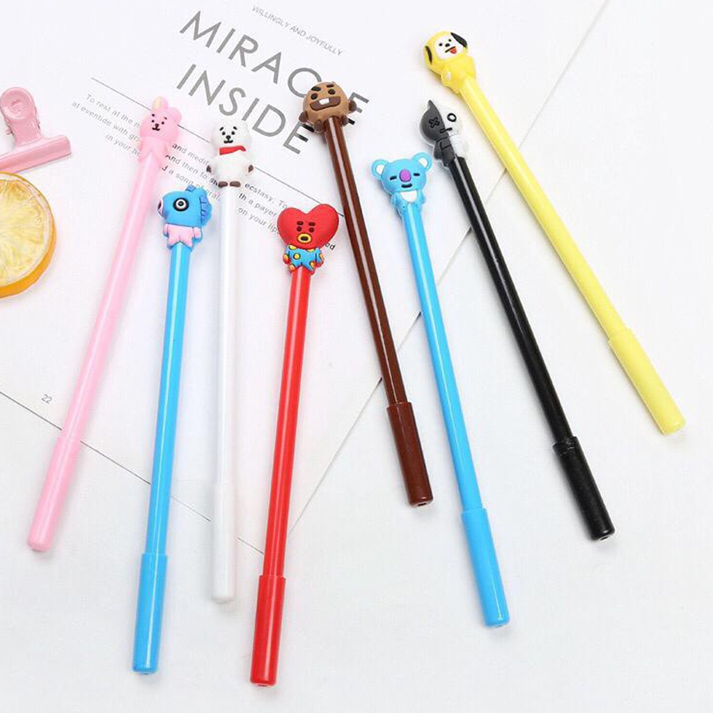 BRGUNIK Pulpen Fancy Gel Pena Karakter KPOP / Perlengkapan Sekolah / Stationary R147