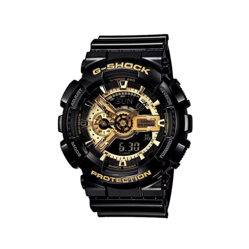 Jam Tangan Pria Casio G-Shock GA-110GB-1A Original Black Gold