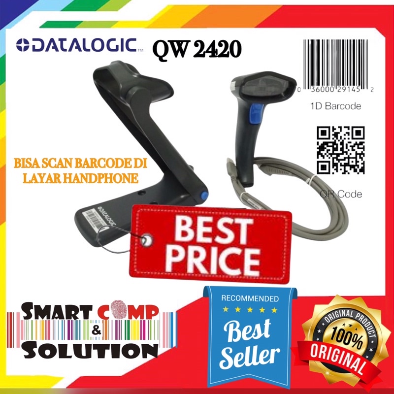 Barcode Scanner Datalogic QW2420 / QW2520 / HD3130 BISA Scan Barcode di Layar Handphone dan Faktur