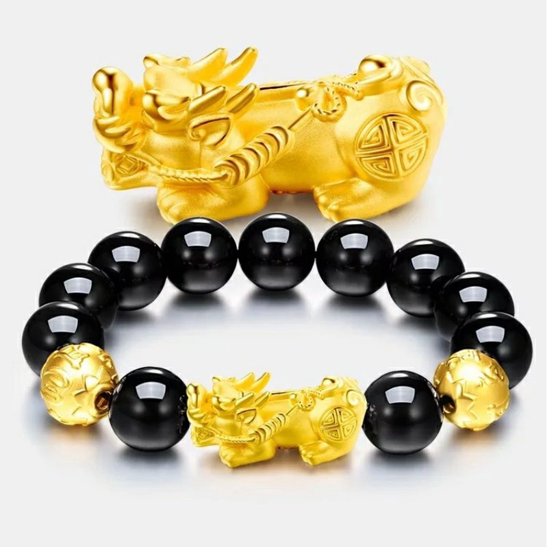 Charm Gelang Pixiu Naga Keberuntungan Feng Shui Liontin Gelabg Tali Bentuk Naga