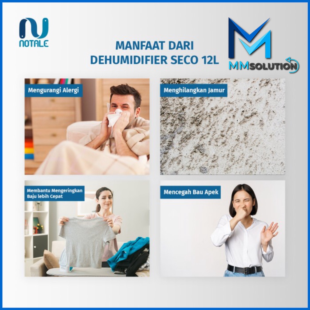 Notale Seco Smart Dehumidifier Serap Kelembapan With Wifi 12L/hari