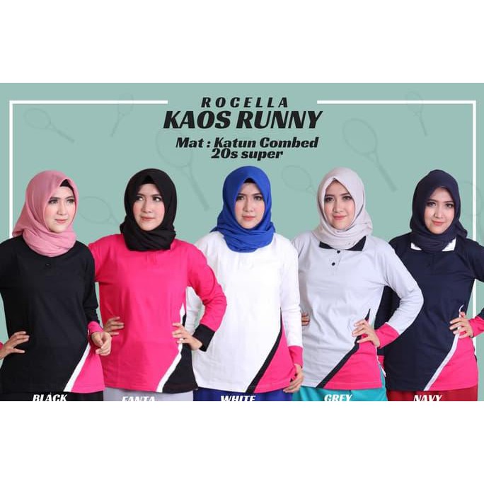 ROCELLA KAOS RUNNY ROCELLA KAOS OLAHRAGA SIZE XXL-XXXL {PRODUK TERBARU}