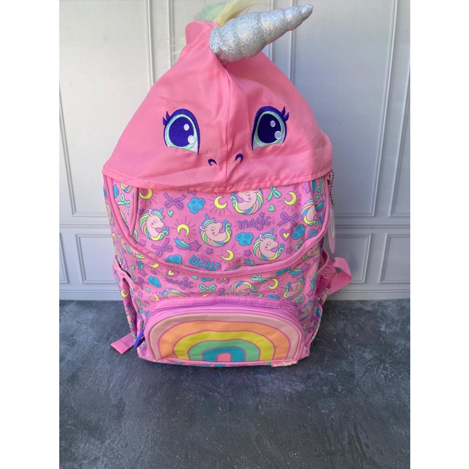 SMIGGLE HOODIE JUNIOR BACKPACK UNICORN PINK - TAS RANSEL SMIGGLE