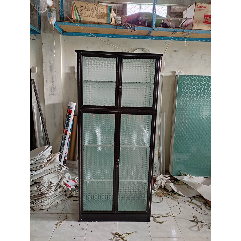 Rak Piring 4 Pintu Bahan Alumunium