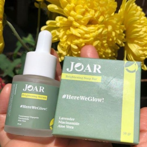 JOAR SKINCARE PAKET BRIGHTENING SERIES (Serum + Soap Bar) FREE PLATE - BISA COD Skincare Jerawat Ser