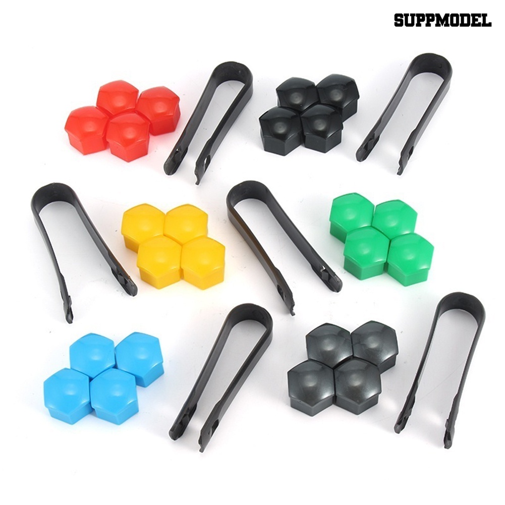 Car 20Pcs Cover Penutup Baut Velg Mobil Ukuran 17mm Dengan Alat Pelepas
