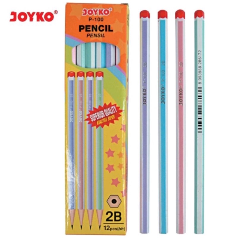 

Pensil / Pencil 2B Joyko P-100 (12pcs)