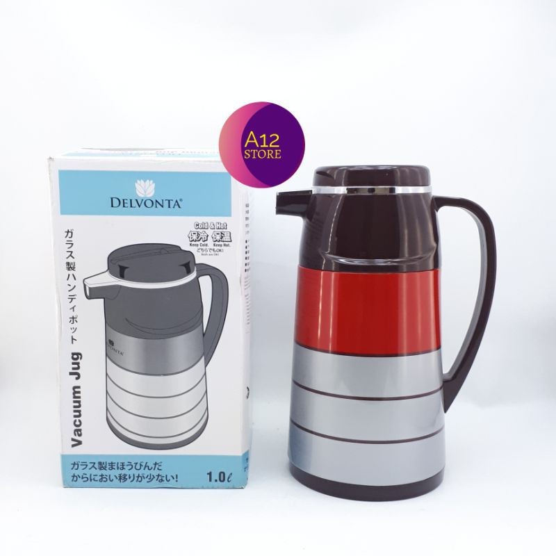 Termos Air Delvonta Vacuum Jug PC 1 Liter Tuang Cold / Hot