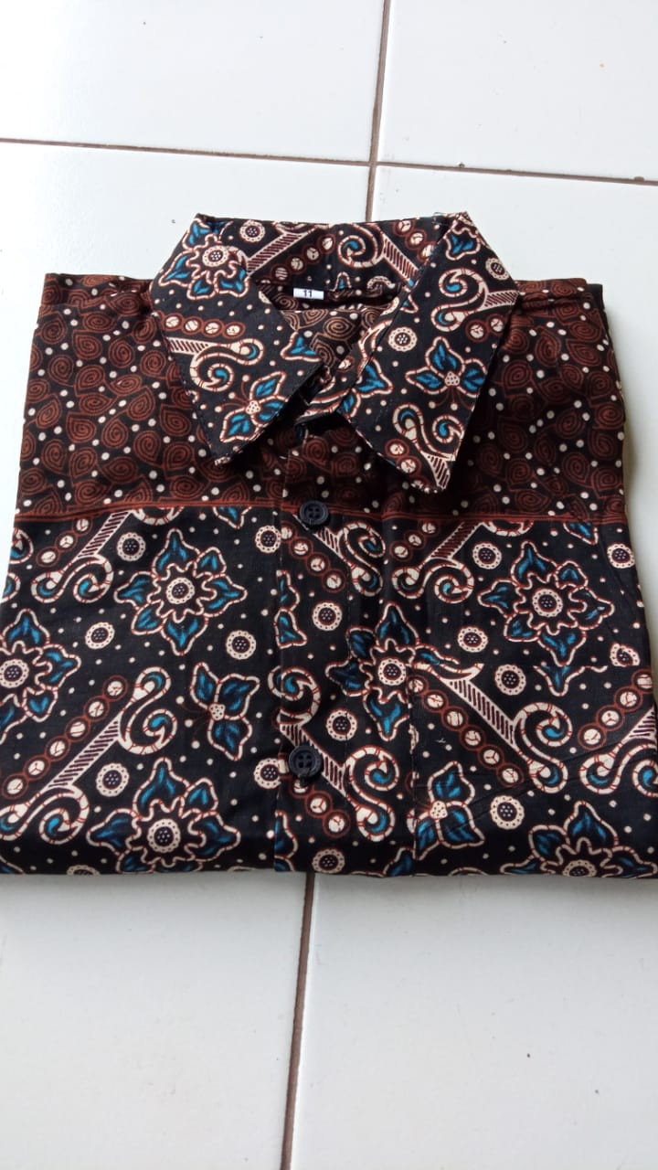 Umur 2-12th Kemeja Batik Anak Laki Laki Lengan Pendek