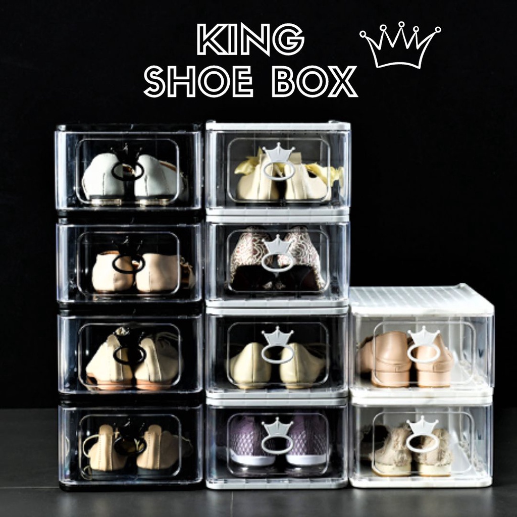 Kotak Sepatu Transparant Elegant King Ukuran Besar