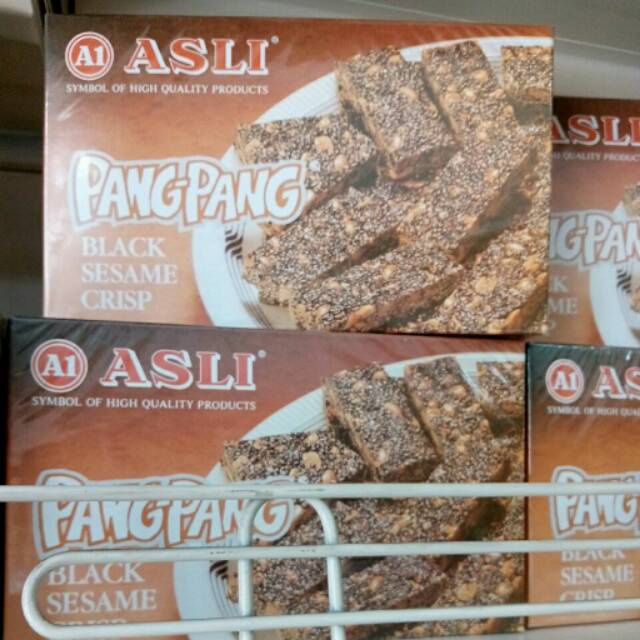 A1 ASLI Pang Pang Black Sesame Crisp Cemilan Tradisional Oleh oleh Medan Pang-Pang Black Sesame