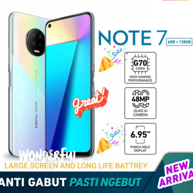 Infinix Note 7 Ram6/128 & Note 7 lite ram4/64,4/128 dan NOTE 8 Grs resmi.