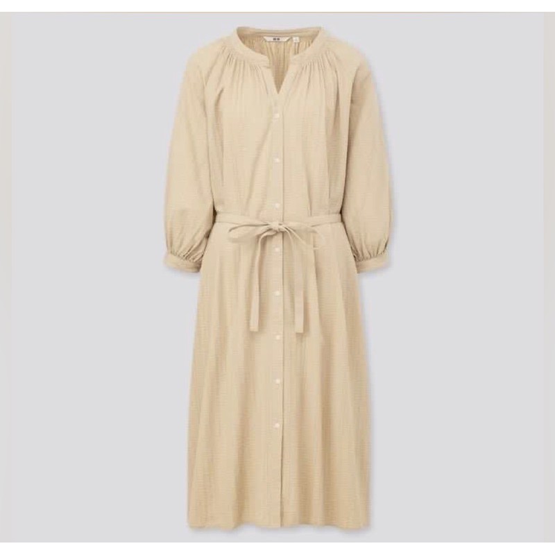 UNIQLO WOMEN PEASANT KATUN DOBBY