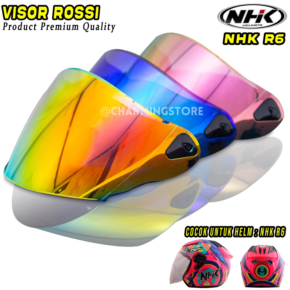 Kaca Helm NHK R6 Original Iridium Visor NHK R6 Venom Kaca Helem NHK R6 Flat Kaca Visor Helm NHK R6 T
