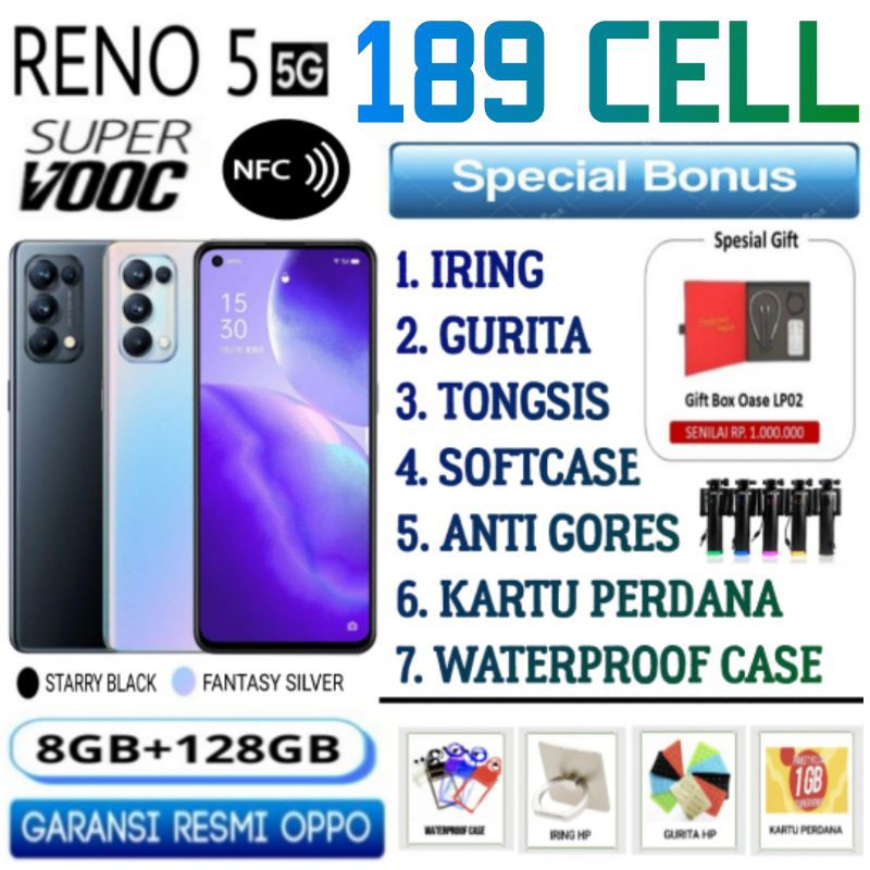 OPPO RENO5 4G | RENO 5 5G | OPPO A77s 4G &amp; A78 5G 8/128  GARANSI RESMI OPPO INDONESIA