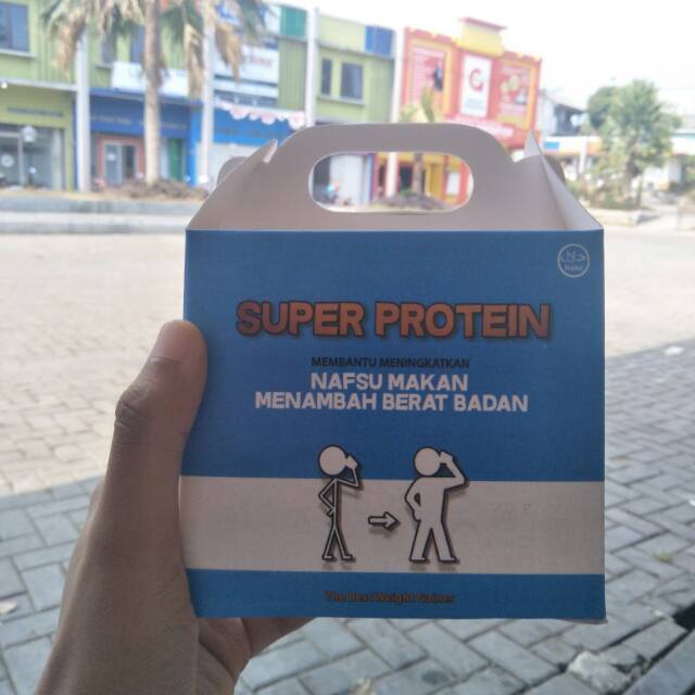 

SUPER PROTEIN penggemuk badan original isi 60 kapsul + 5 susu