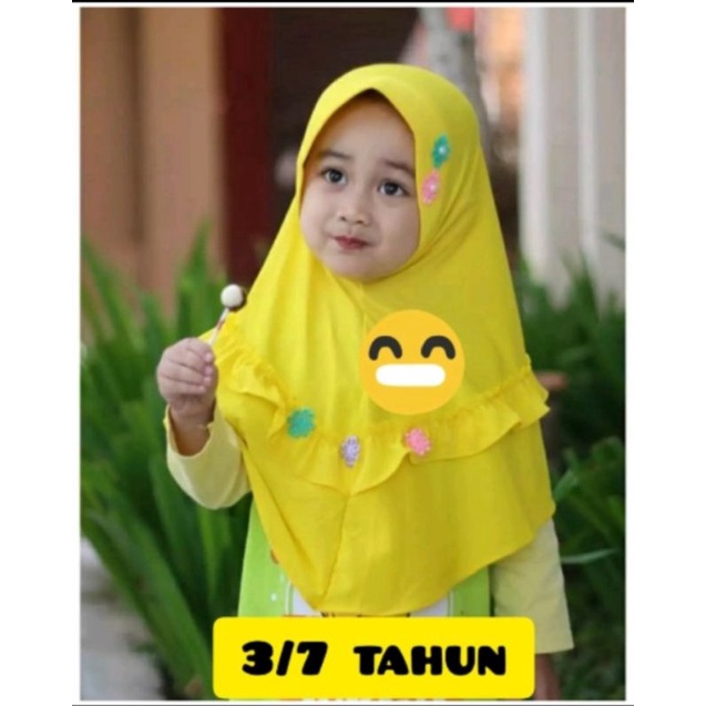 jilbab anak TK MELATI JERSEY USIA 3 SAMPAI 7 TAHUN ALL SIZE Hijab Anak Terbaru Jilbab Anak Instan Ke