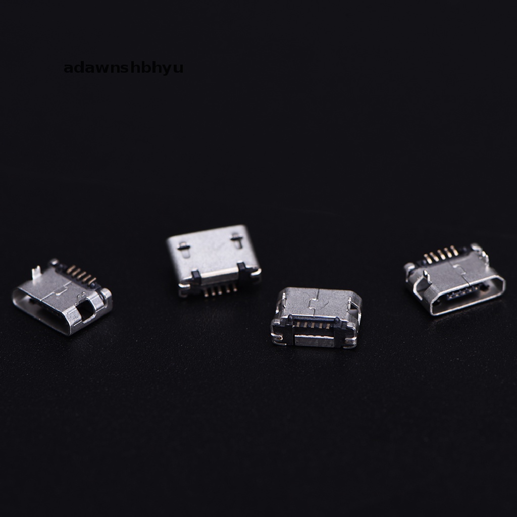 Adawnshbhyu 10pcs Konektor Micro USB 5pin B type Female Untuk Konektor 5pin Charging Socket Hot sale