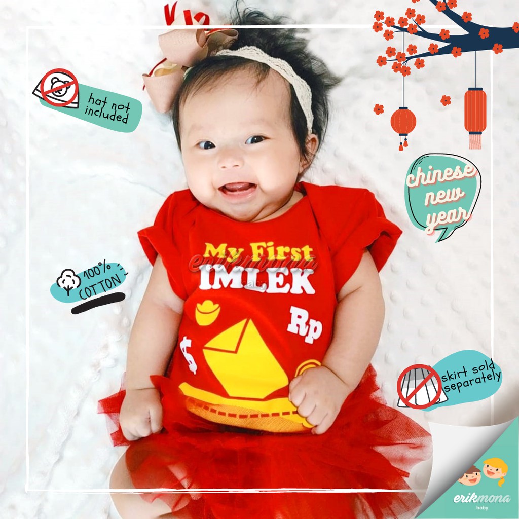 ❤️baju bayi jumper bayi ❤️ model angpao my first imlek❤️