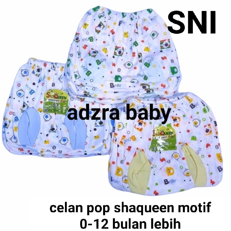 setengah lusin celana pop shaqueen motif SNI