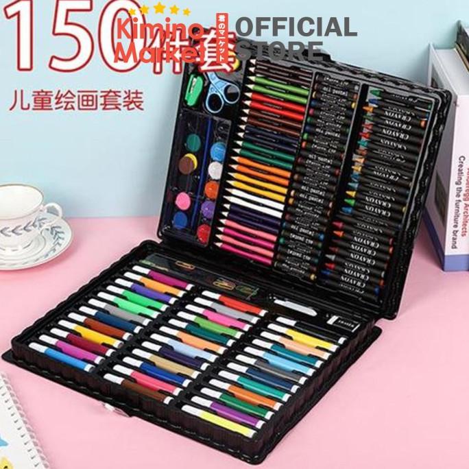 

Set 150 Pcs Krayon Pensil Warna Mewarnai Crayon Set Menggambar