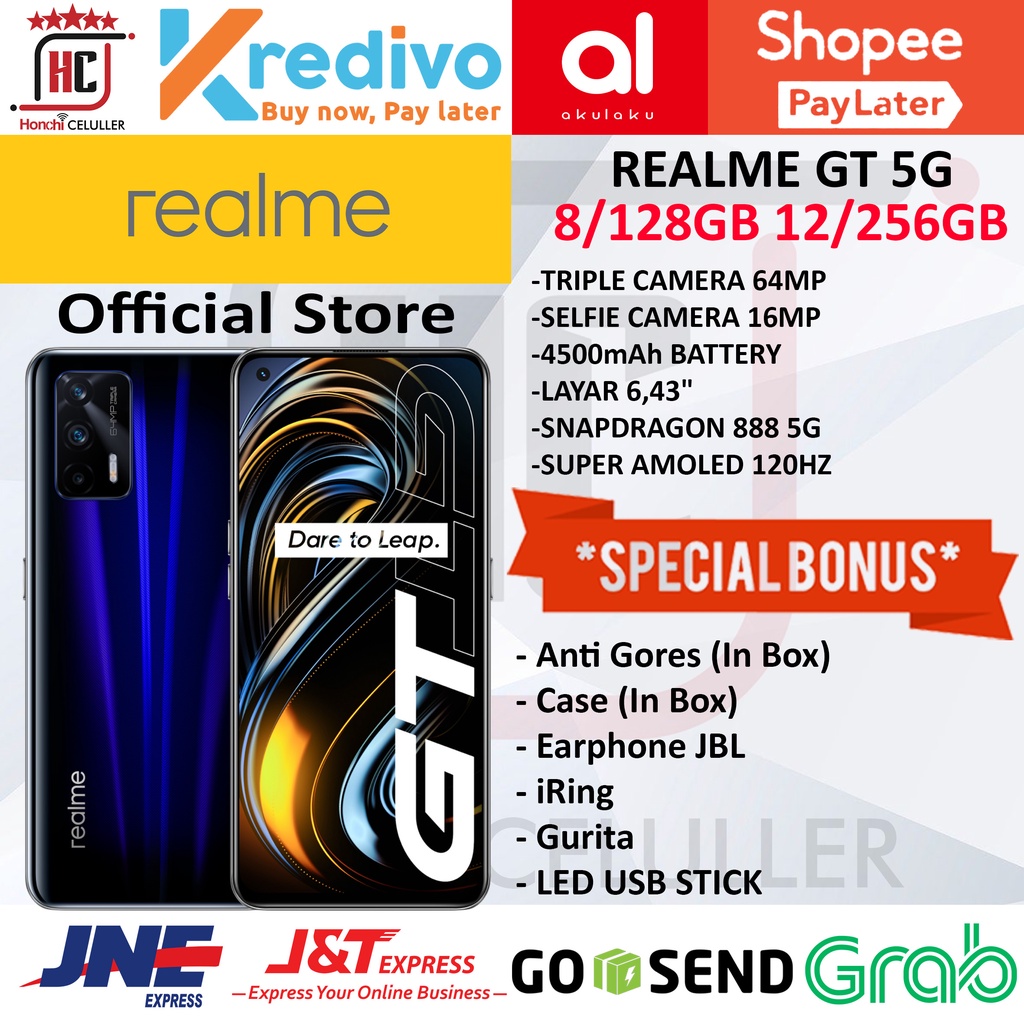 REALME GT 5G 12/256GB 8/128GB GARANSI RESMI REALME INDONESIA