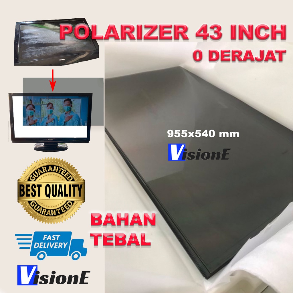 Jual POLARIZER LCD LED 43 INCH 0 DERAJAT BAGIAN LUAR POLARIS LCD 43INC ...