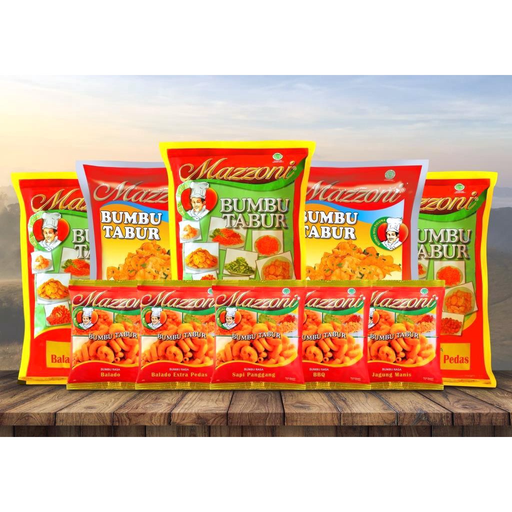 

Mazzoni Bumbu Tabur 1 Kg – Bumbu Kentang / Makaroni Goreng 1Kg