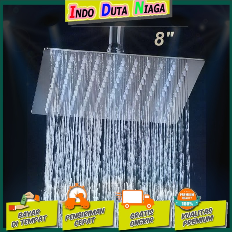 BATHE PROJECT Kepala Shower Mandi Bentuk Kotak 8 Inch - MK-702/701