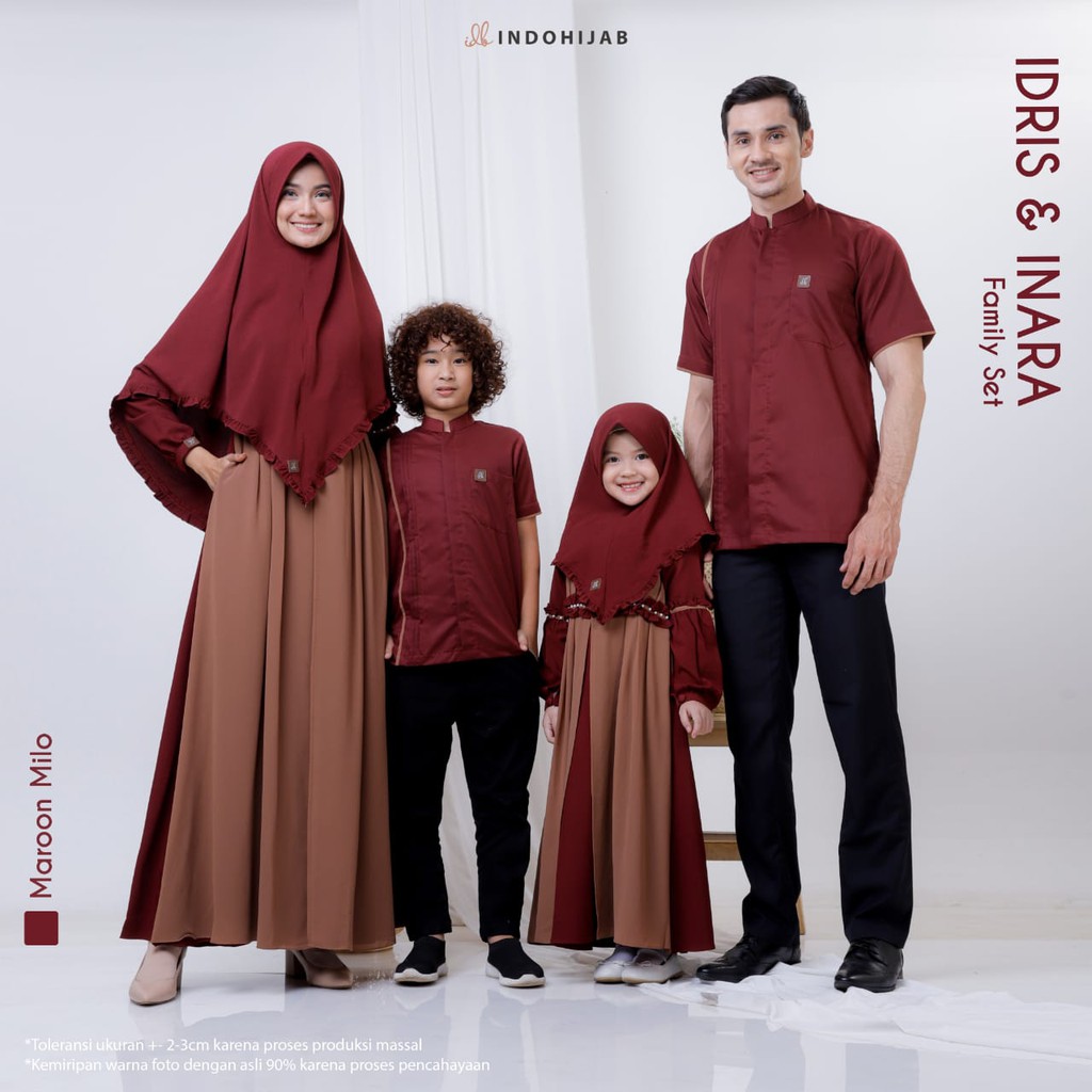 [PRE ORDER] Sarimbit IDRIS & INARA "Maroon Milo" by IndoHijab