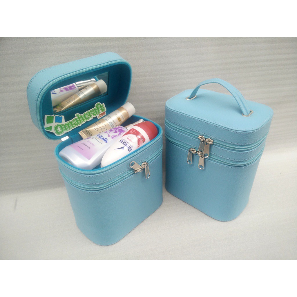 Tempat Kosmetik Make Up Brush Warna BIRU MUDA