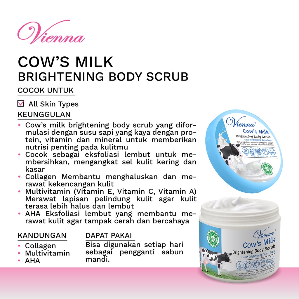 VIENNA BODY SCRUB COW'S MILK 250gr