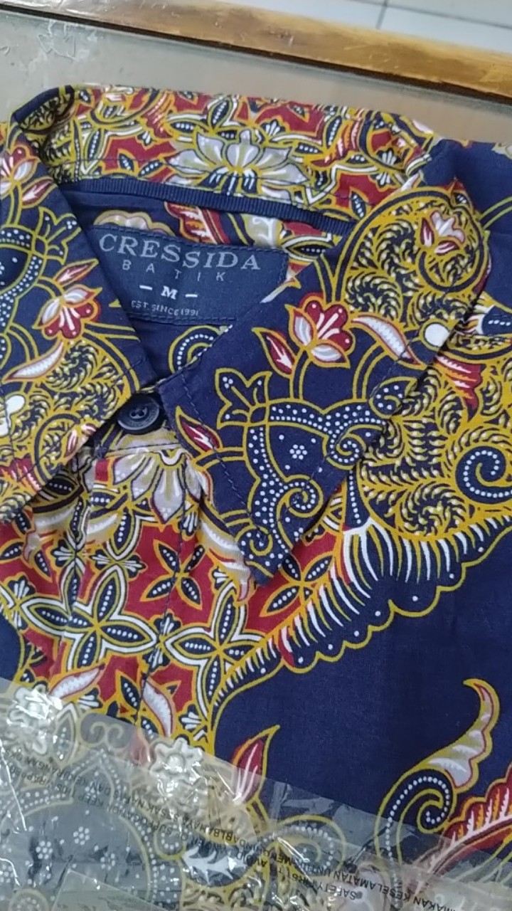 Gof Cressida Kemeja Batik Pakaian Pria Atasan Kemeja Hem Casual Reguler Original Lengan Pendek Bagus