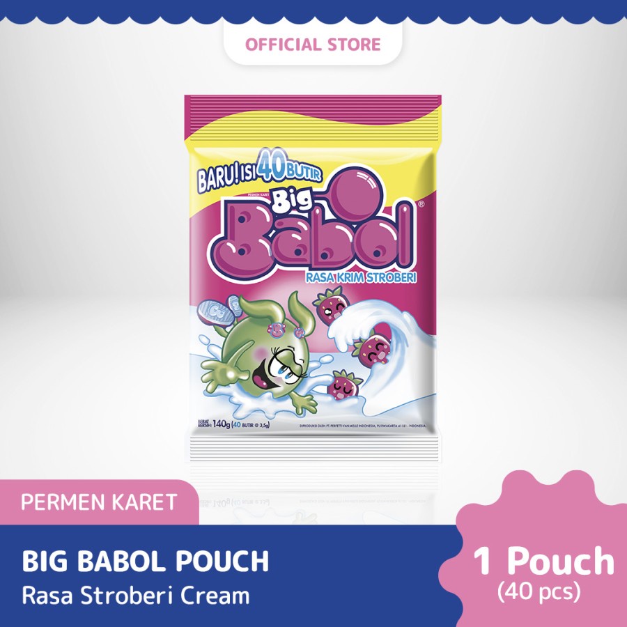 

Big Babol Strawberry Cream Pouch