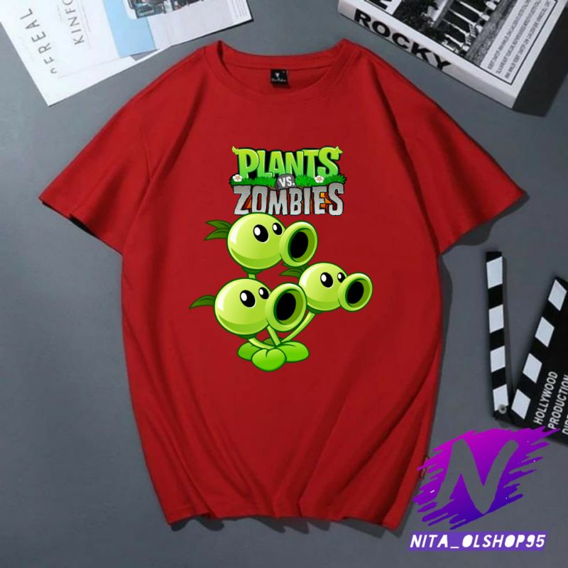 baju plant vs zombies kaos anak plant vs zombies karakter