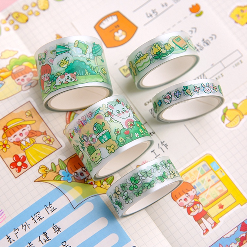 20 Pcs Cartoon Character PET Tape Sticker Set Diary Material Decoration DIY Sticker