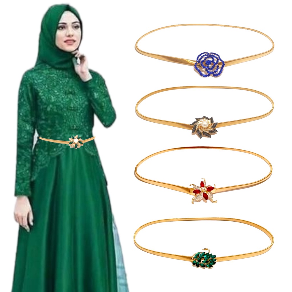 181 Gesper wanita Belt Ikat Pinggang Dres Elastis Terbaru untuk dress gamis tunik/gaun/muslim 1020/940