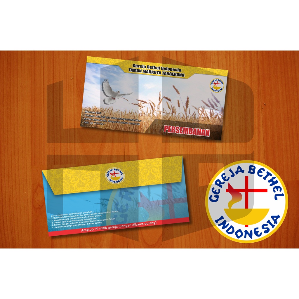 

Amplop Persembahan untuk GBI Jemaat Taman Mahkota Tangerang