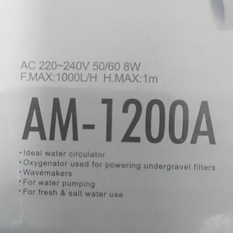 AMARA AM 1200A POWER HEAD POMPA CELUP AQUARIUM AMARA AM-1200A
