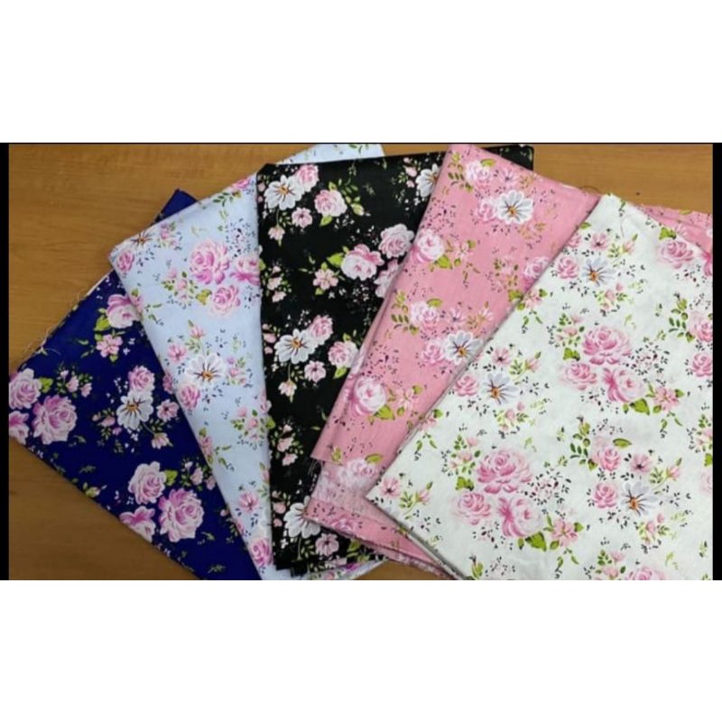 kain/bahan katun jepang motif bunga