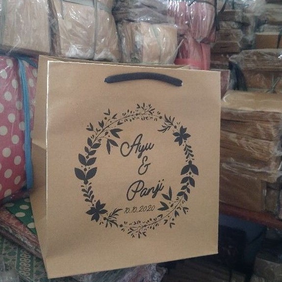 paper bag kotak nasi uk 22 + sablon