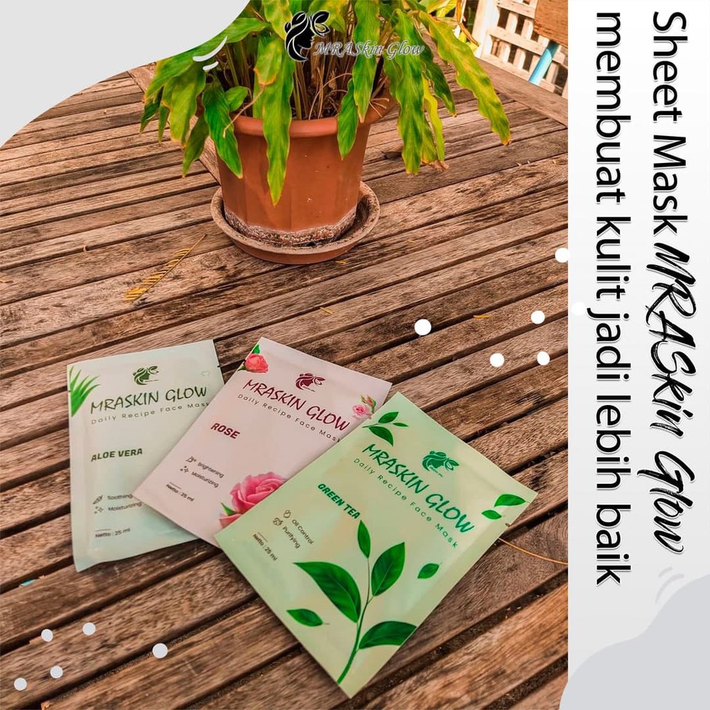 MRASKIN GLOW Daily Recipe Face Mask Series Bpom / Sheet Mask / Masker Wajah 25 ml-4