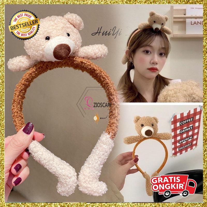 BANDO KOREA ANAK PEREMPUAN WANITA BANDANA BEAR HEADBAND AKSESORIS RAMBUT FASHION IMPORT AK87