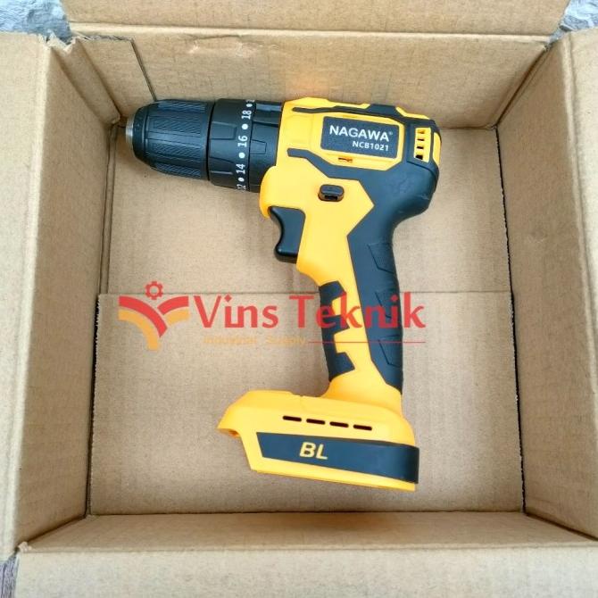 Brushless Impact Drill 10Mm Mesin Bor Baterai Nagawa Ncb 1021